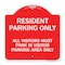 Signmission Parking Resident Parking Only All Visitors Must Park in Visitor Parking Area Only, RW-1818-23359 A-DES-RW-1818-23359 - alternate 1